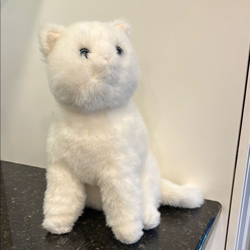 Gund Kitty Cat Plush Stuffed Toy White 14”Vintage 1988